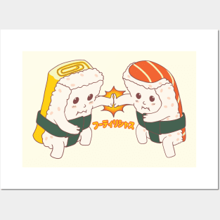 Foodilicious - Cute Sumo Sushi Posters and Art